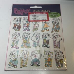 NEW Bratz Sizzlin Fashion Stickers 2004 Cloe Jade Shasha Yasmin Leah Megyan MGA